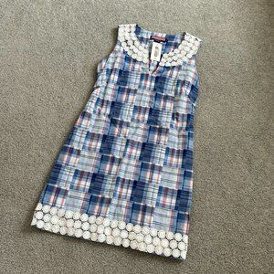 Vineyard Vines Patchwork Dress with Round Applique Accent Cotton US 2   - 1D1271